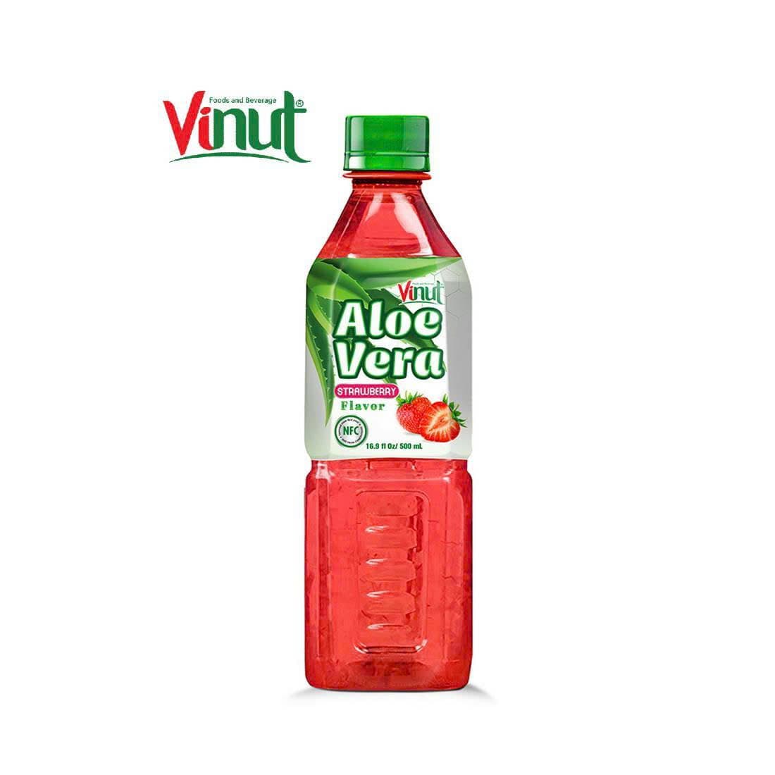 500ml VINUT Aloe Vera drink with Strawberry flavor thumbnail 4