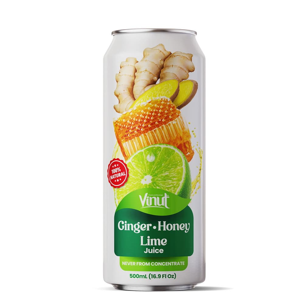 VINUT 100% 천연 비농축 생강 꿀 라임 주스 16.9 fl oz