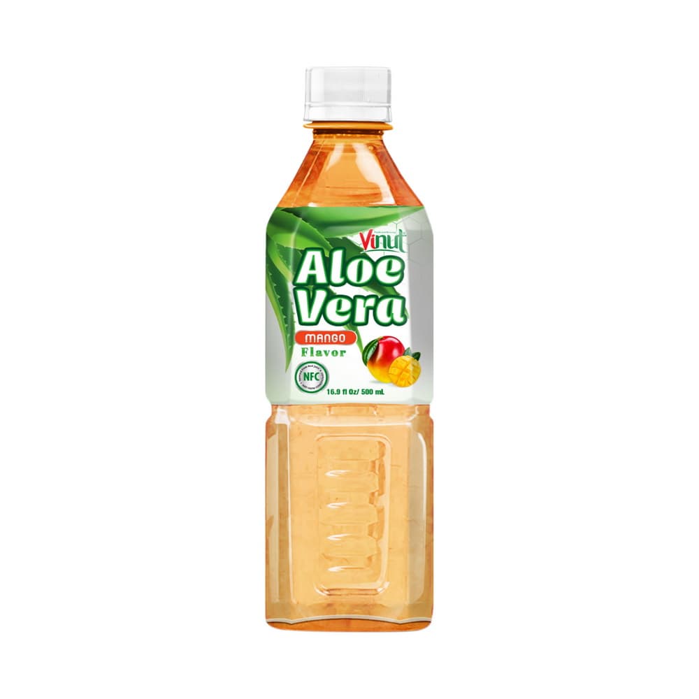 Vinut Aloe Vera Drink, Mango Flavor, NFC, PET Bottle, 16.9 fl oz (500 mL)