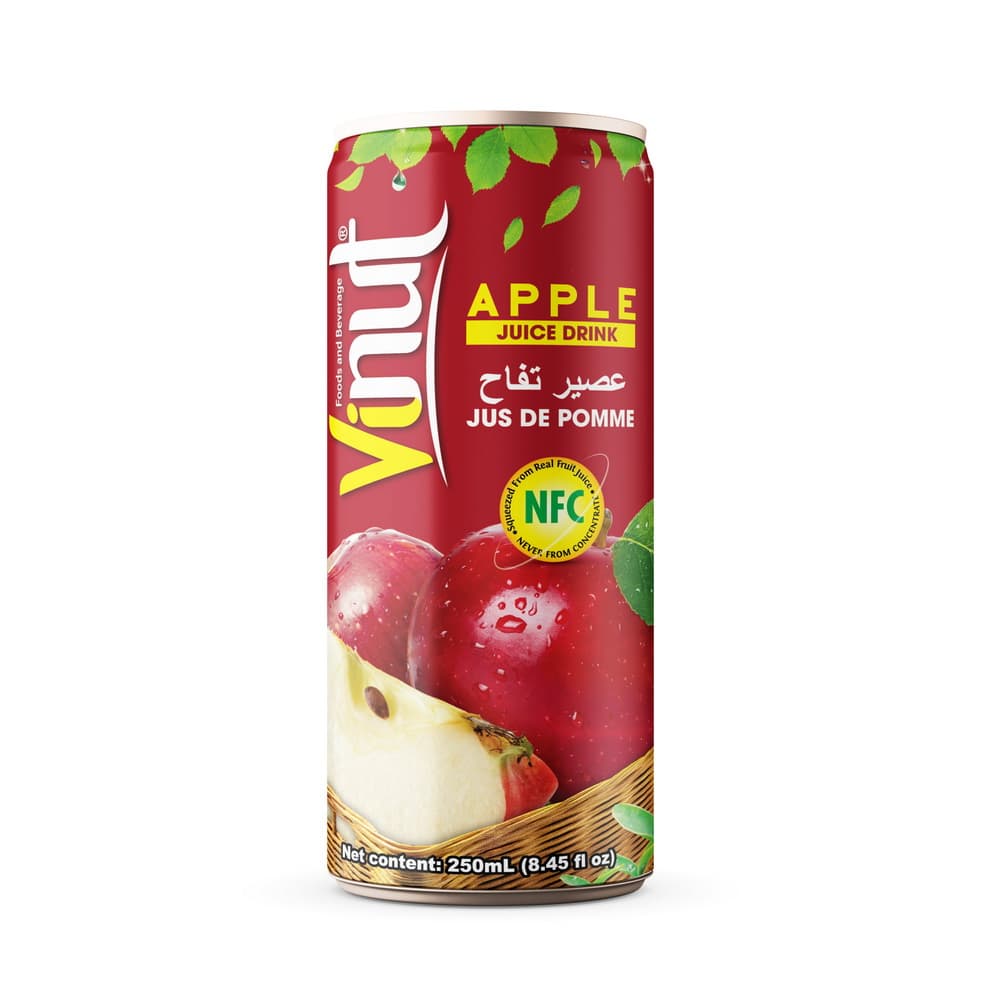 Vinut Apple Juice Drink, NFC, Slim Can, 8.45 fl oz 250 mL