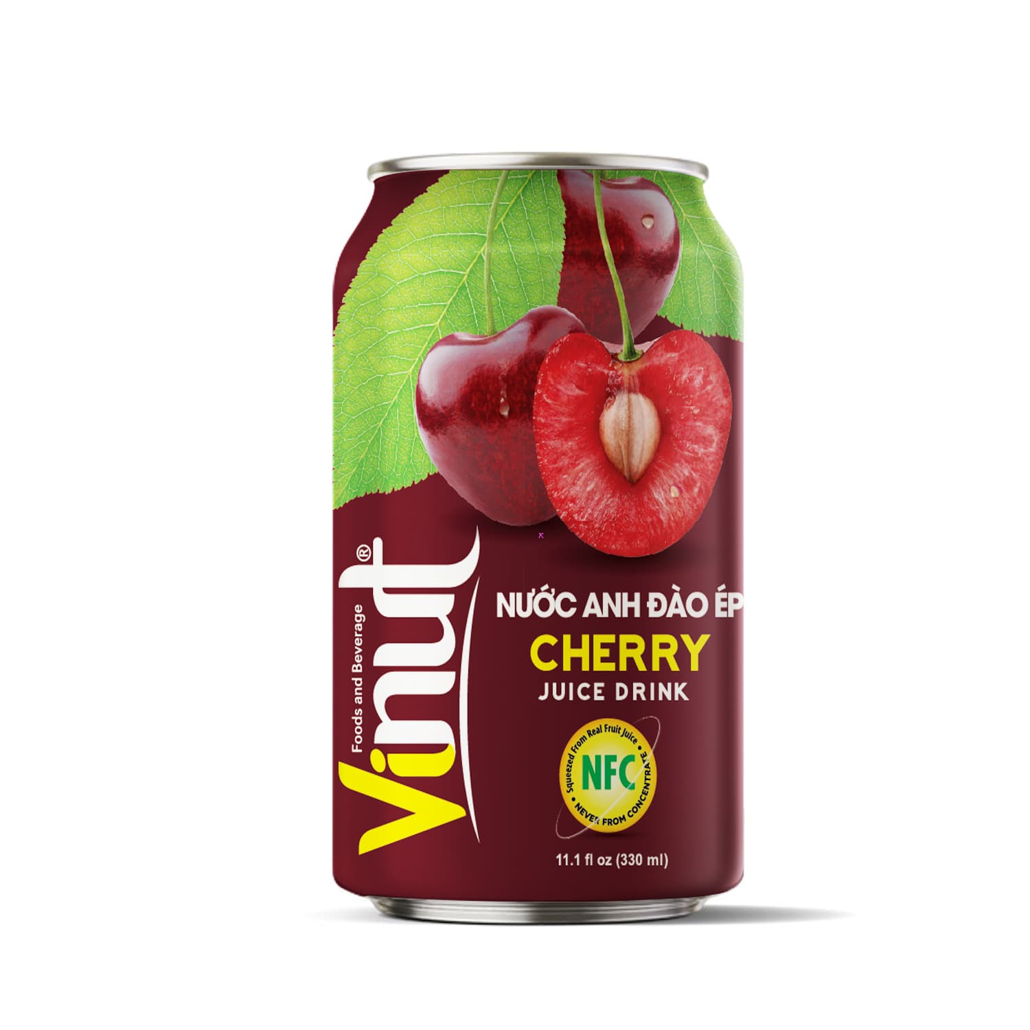 Vinut Cherry Juice Drink, NFC, Slim Can, 11.1 fl oz 330 mL