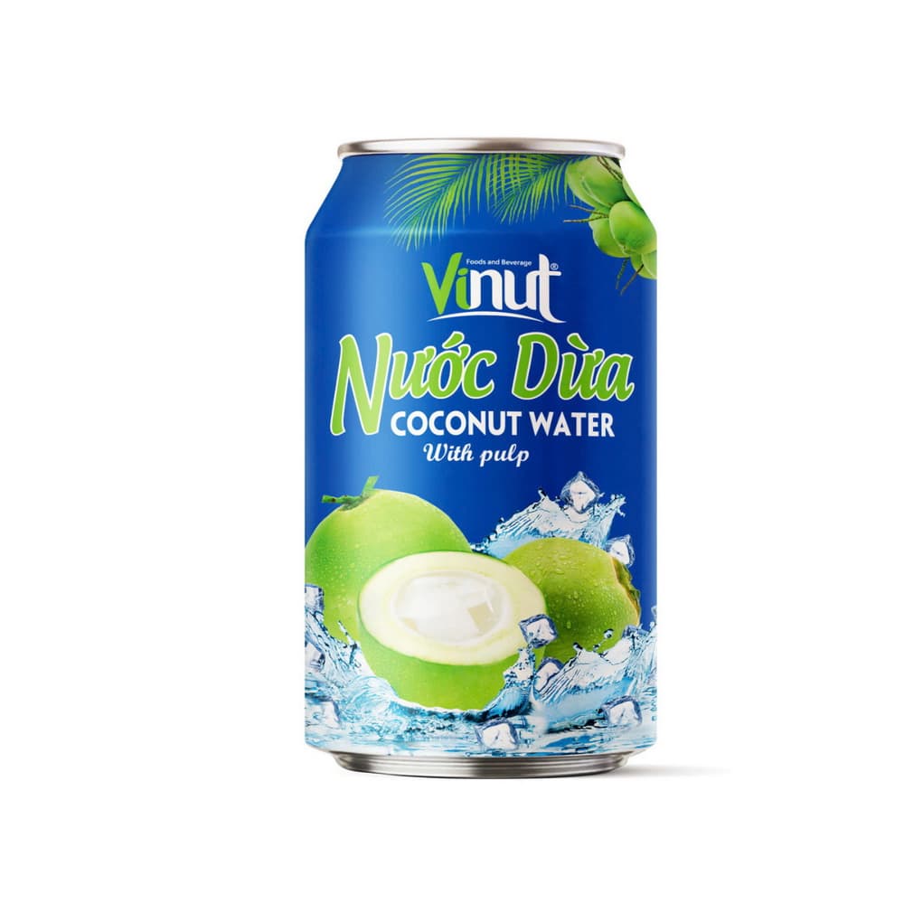VINUT 코코넛 워터 (과육 함유), 캔, 11.1 fl oz 330 mL