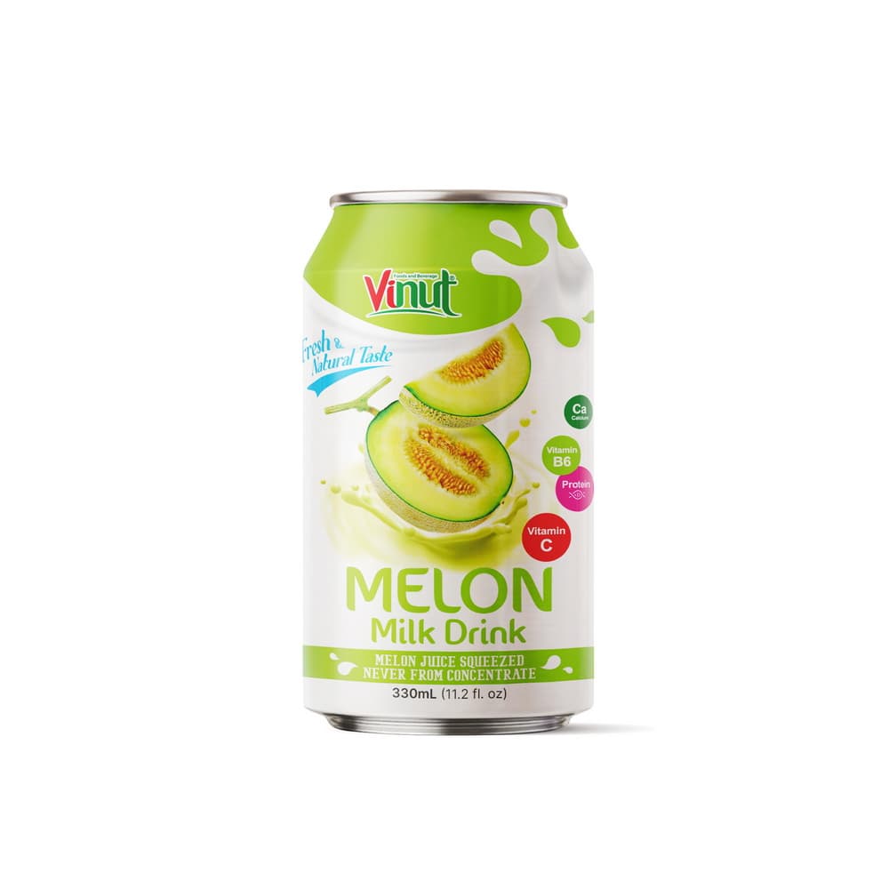 VINUT 멜론 밀크 드링크 (비농축과즙) 캔 11.2 fl oz (330 mL)