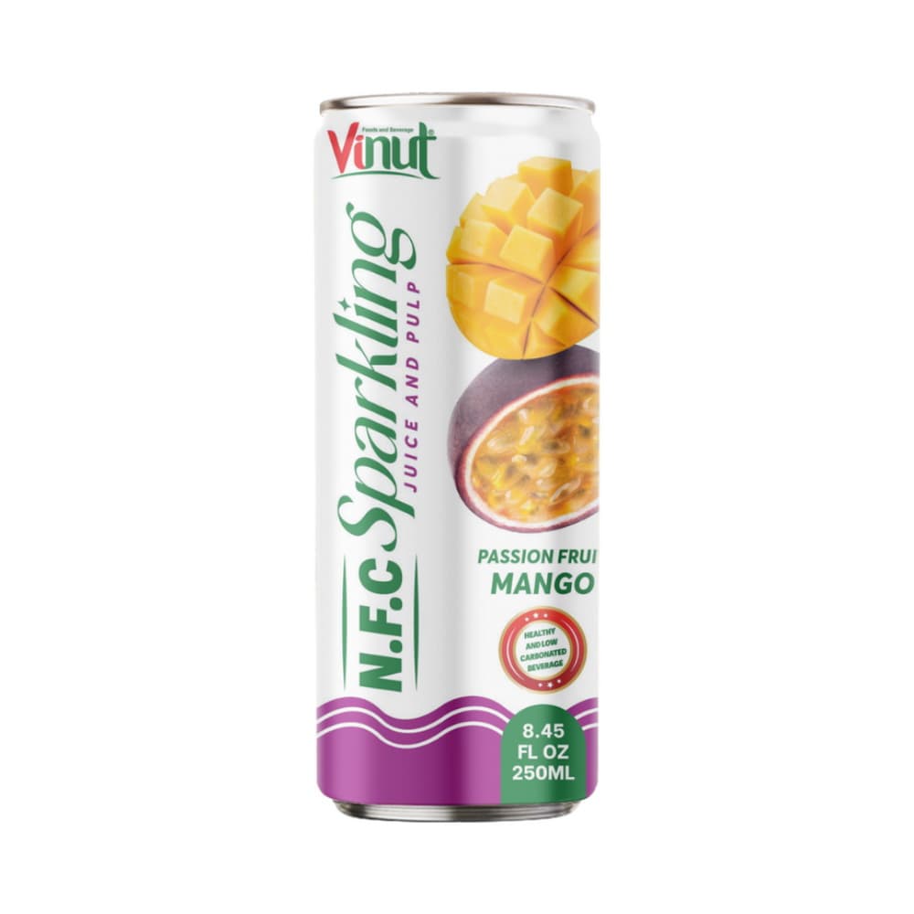 VINUT NFC 과육 스파클링 패션후르츠 망고 주스 8.45 fl oz 250 mL