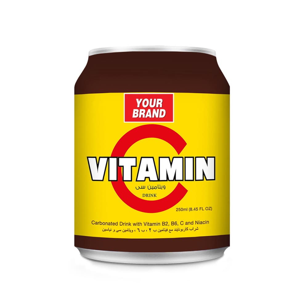 VINUT 비타민 C 탄산음료, 비타민 B2 B6 C 및 나이아신 함유, 숏캔, 8.45 fl oz (250 mL)